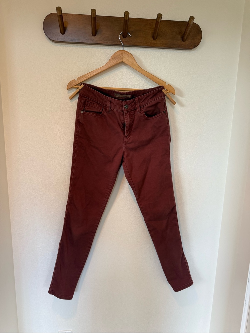 Prana Women's Skinny Pants in Deep Burgundy